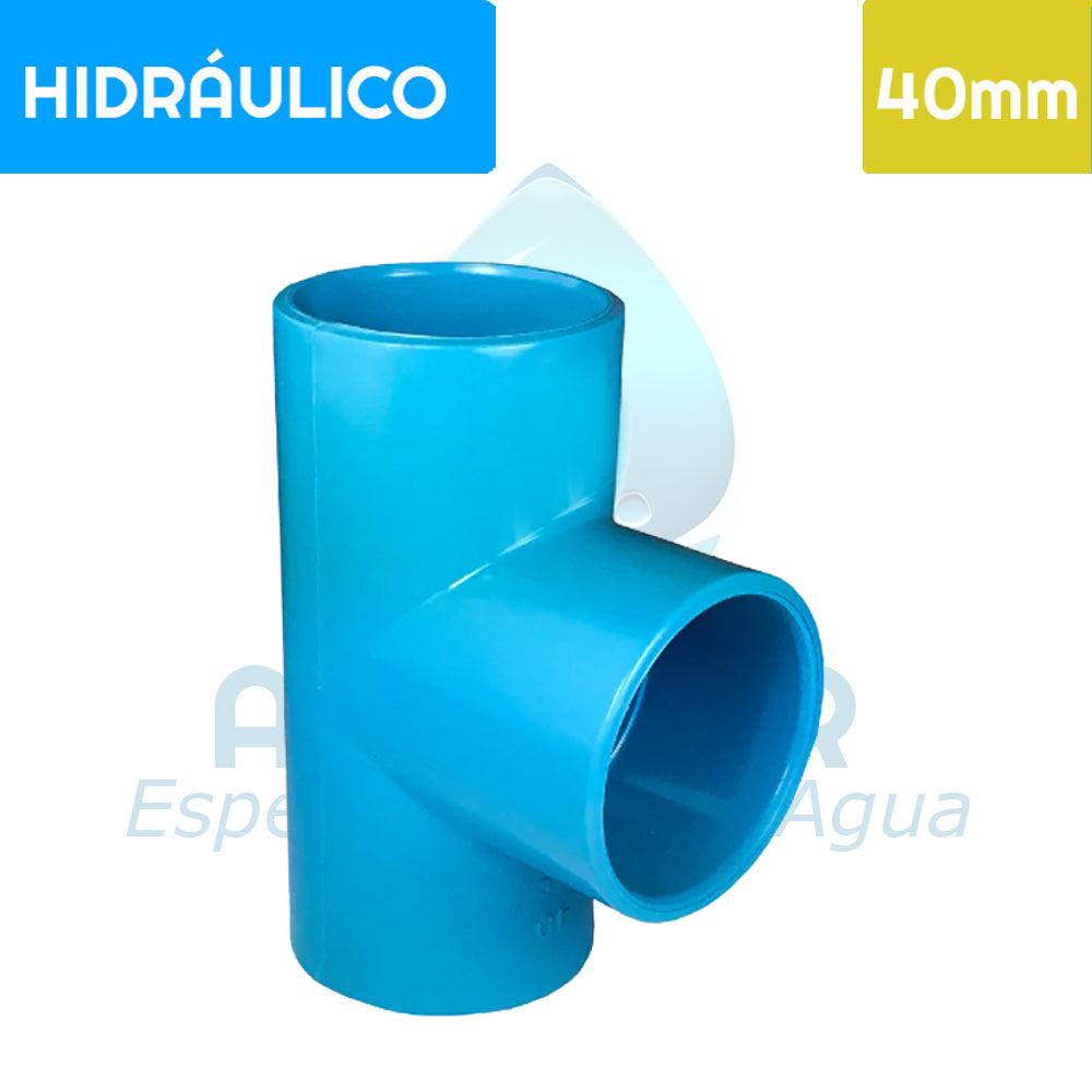 TEE PVC Hidráulico 40 mm Aguafer
