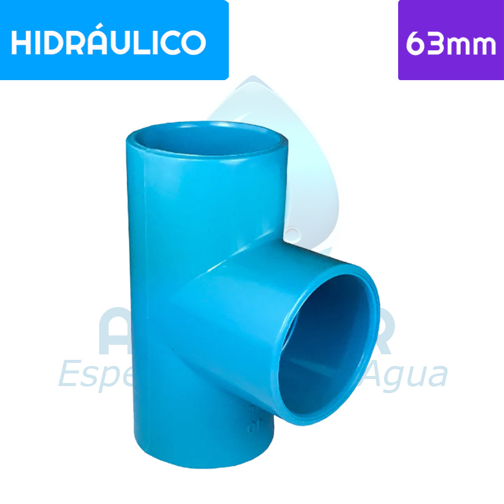 TEE PVC Hidráulico 63 mm Aguafer