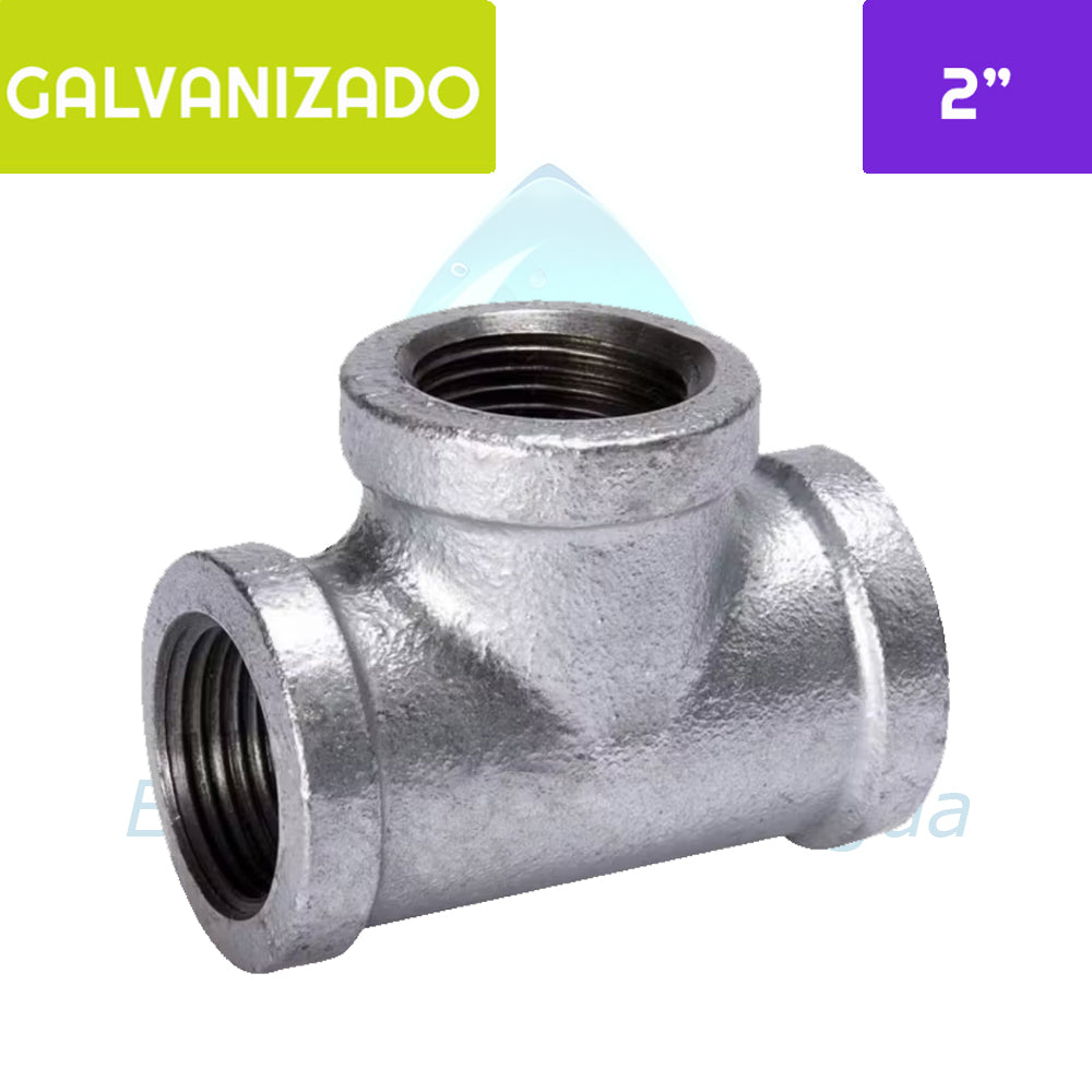 TEE HI Acero Galvanizado 2"