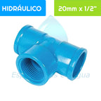 TEE HI PVC Hidráulico 20 mm x 1/2" Aguafer