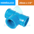 TEE HI PVC Hidráulico 25 mm x 1/2" Aguafer