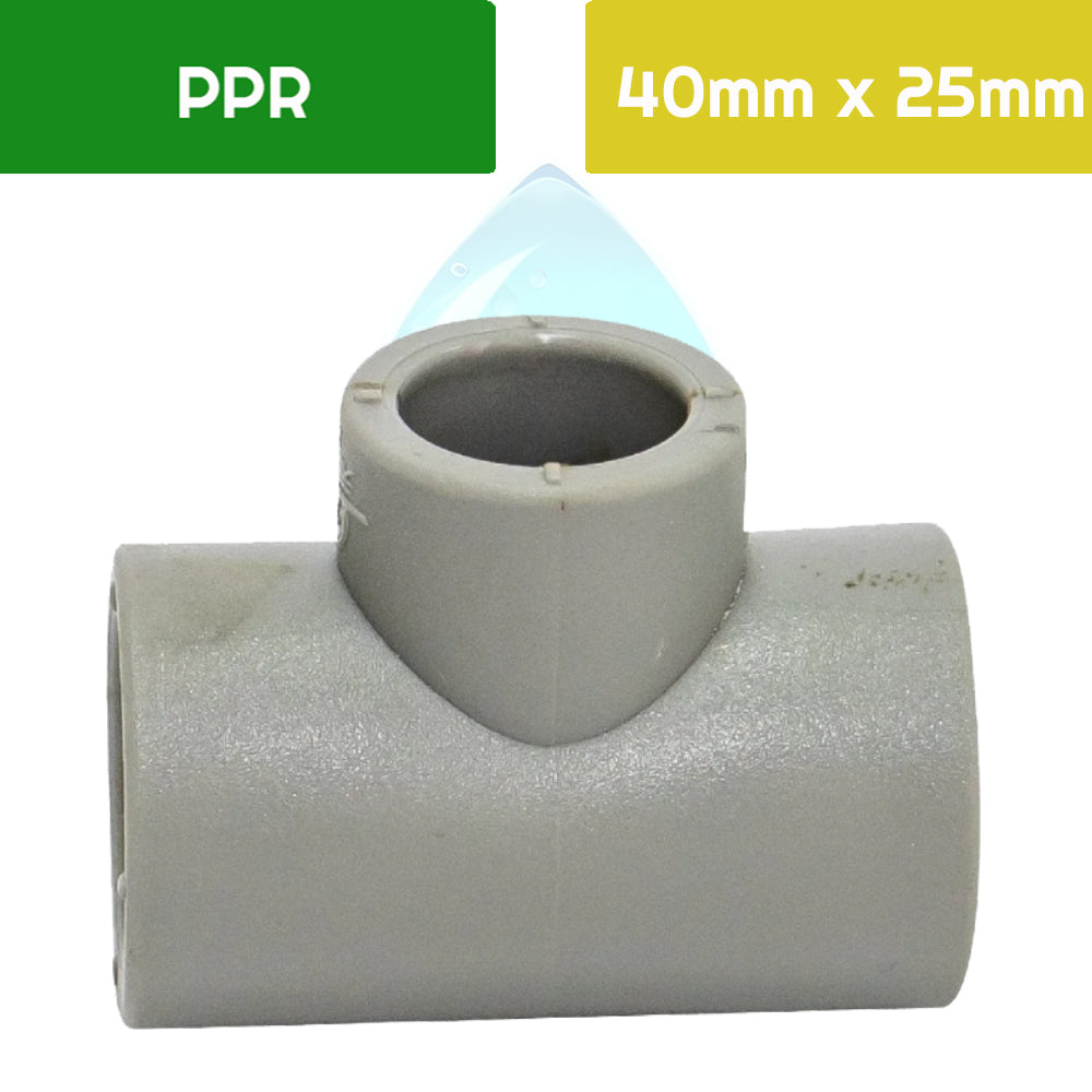 TEE Reducción PPR 40 mm x 25 mm