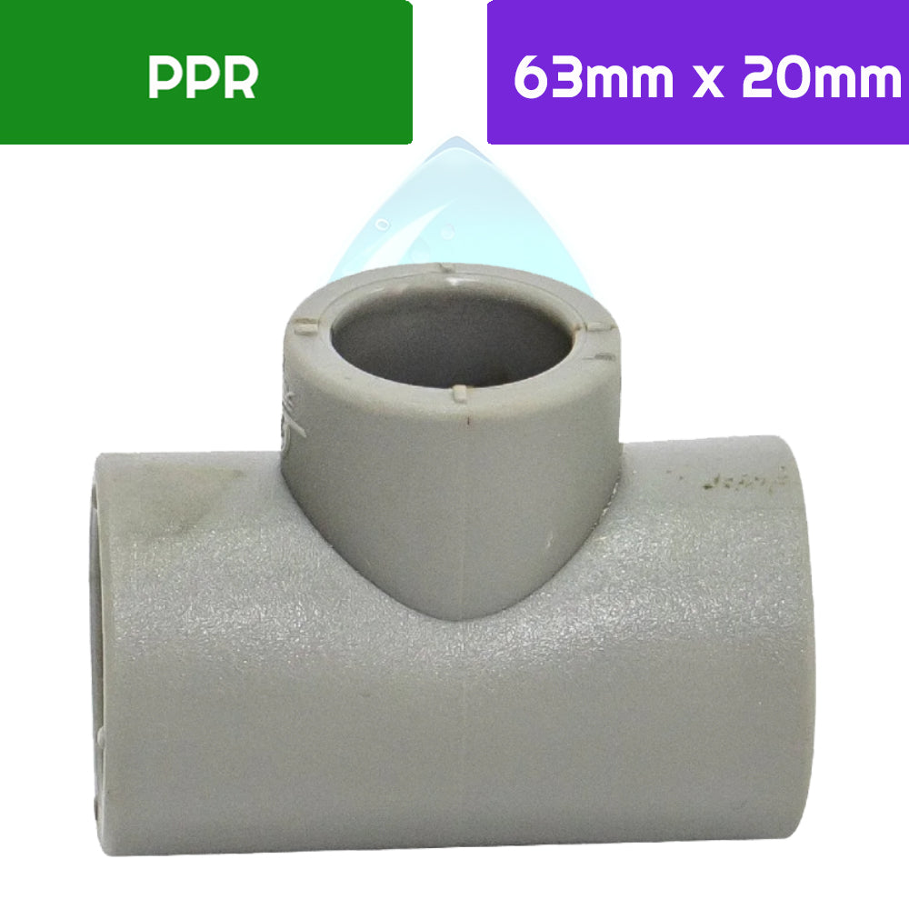 TEE Reducción PPR 63 mm x 20 mm
