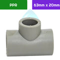 TEE Reducción PPR 63 mm x 20 mm