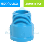 Terminal HE PVC Hidráulico 20 mm x 1/2"