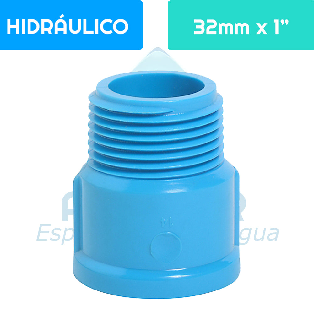 Terminal HE PVC Hidráulico 32 mm x 1"