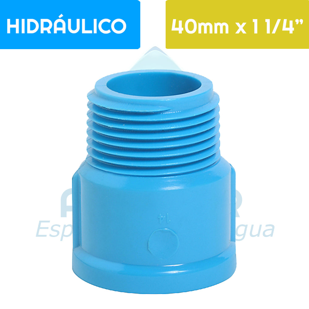 Terminal HE PVC Hidráulico 40 mm x 1 1/4"