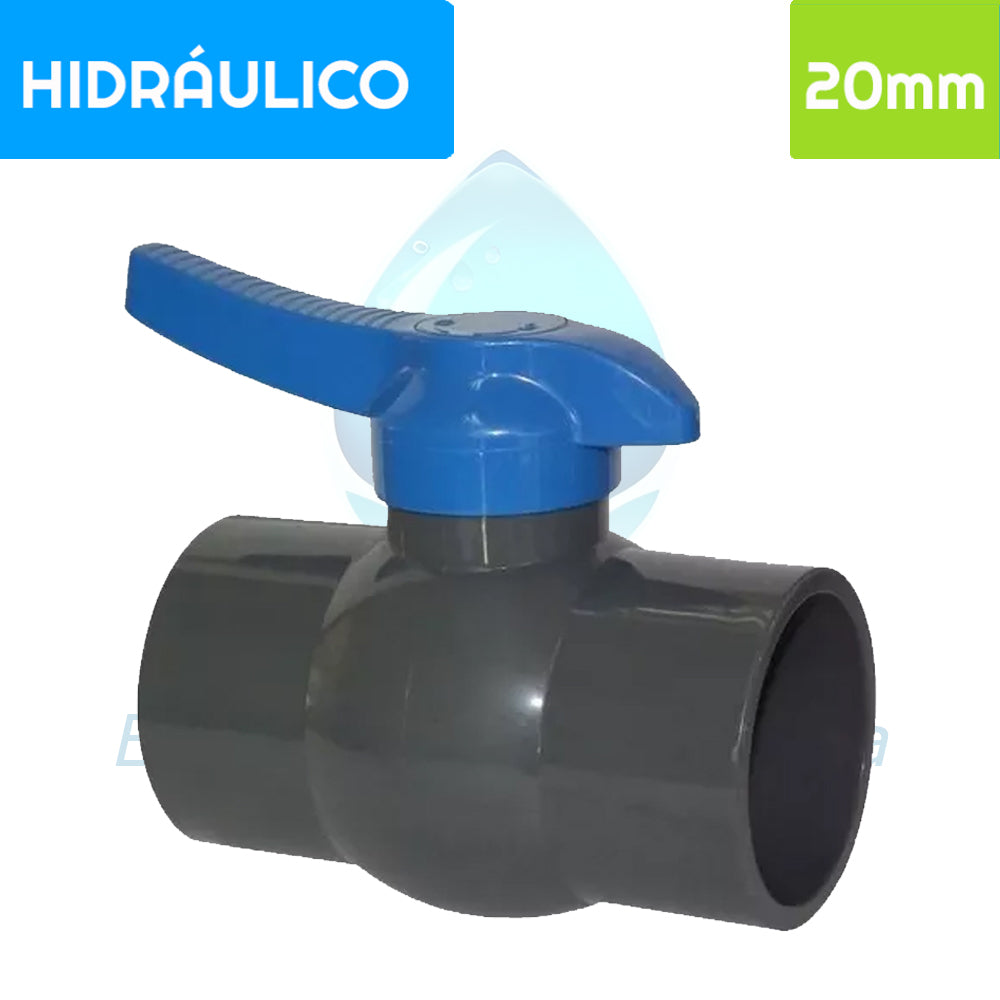 Válvula Bola PVC Hidraulico 20 mm