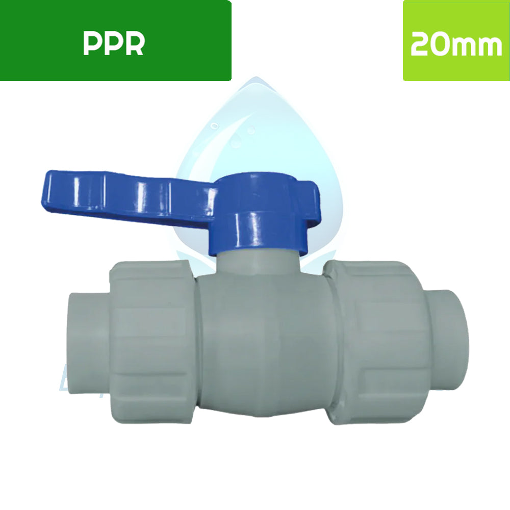 Llave de Bola PPR 20 mm Doble Union Americana