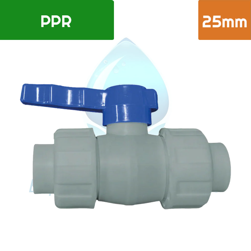 Llave de Bola PPR 25 mm Doble Union Americana