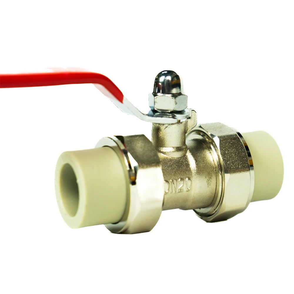 Llave de Bola PPR Latón 63 mm con Unión Americana