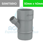 VEE Pvc Sanitario 50 mm x 40 mm Aguafer