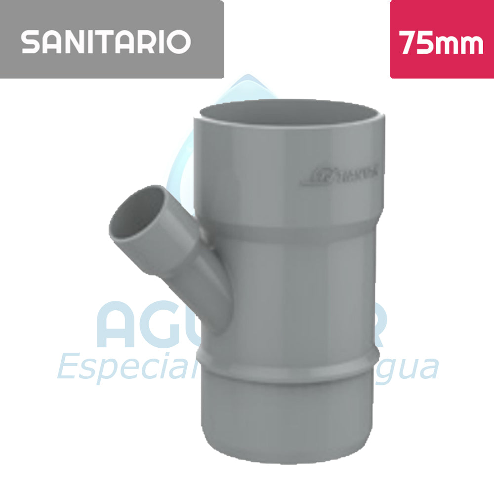 VEE Pvc Sanitario 75 mm x 75 mm Aguafer