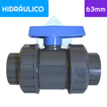 Válvula Bola PVC Doble Unión Americana 63 mm